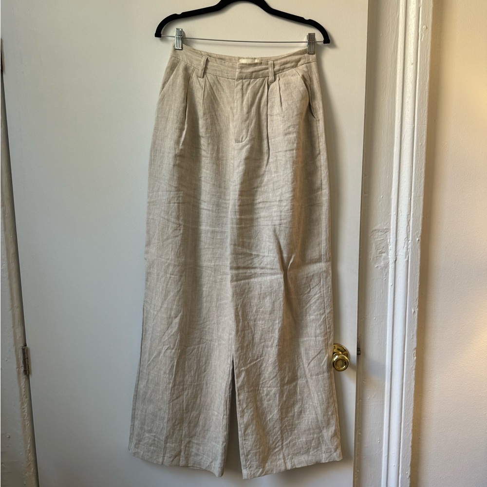 DISSH 100% Linen Wide Leg Pant